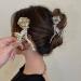Metal Rose Flower Claw Clip - Non-Slip Large Headdress for Women and Girls - Silver Hair Claw for Thick Hair - Hair Accessories for Styling - Buy Online on GoSupps.com