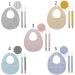GLASSNOBLE Pacifier Chain & Baby Bib Clips Set - Double-Sided Nipple Holder | International Shipping - Buy Online on GoSupps.com