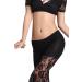 ZLTdream Petite Women's Belly Dance Lace Fishtail Pants | Medium Black - Buy Online on GoSupps.com