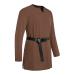 Rumaozia Men Middle Ages Tunic Cotton Tunic with border for men Viking Shirt Men's Adlige Tunika Viking Aristocrat Ritter Warrior Halloween Cosplay Cosplay without Belt S coffee