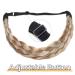 Silk-Co Women s 5-Strand Blond Braided Hair Band | Vintage Elastic Headband for Weddings | Hair Tie Extensions 3.8cm Wide - Buy Online on GoSupps.com