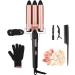 Jaeton 3 Barrel Curling Iron - 25mm Ceramic Curlers for Waves - Quick Heating & UK Plug - Perfect for Long/Short Hair - Buy Online on GoSupps.com