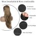 PORSMEER 26 Natural Curly Drawstring Ponytail Extension | Brown Synthetic Hairpiece for Women - Daily Use/Party - Brown-8/26 - Buy Online on GoSupps.com
