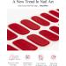 AutyaMee Semi Cured Gel Nail Strips (Red)-20 PCS Gel Nail Wraps | UV Light Required | Gel Nail Stickers Salon Quality & Easy to Use - Buy Online on GoSupps.com