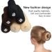 3 Pcs Magic Hair Roll Tool Set - DIY Foam Ring Shaper Snap, Bun Donut Hair Accessories for Women - Long Buckle Nylon Styling Tool in Brown - Buy Online on GoSupps.com