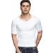 Odoland Men's Slimming Shirt 3-Pack - Thermal Compression Base Layer for Slim Muscle - White/Grey/Black, Large - Buy Online on GoSupps.com