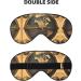 Ancient World Globe Print Sleep Mask - Unisex Double-Sided Eye Mask for Sound Sleep & Skin Care - Black - Buy Online on GoSupps.com