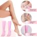 Kexpery Anti Cracking Foot Exfoliating Stockings Soft Pedicure Socks Comfortable Silicone Long Moisturizing Socks for Dry Cracked Feet (Pink) - Buy Online on GoSupps.com