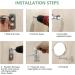 8 inch Retractable 360 Rotating Wall-Mounted Makeup Mirror | 10x Magnification | Decorative Brushed Nickel | Bathroom Swing Mirror - Buy Online on GoSupps.com