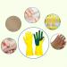 MOODCOME Household Long Sleeve Rubber Gloves Scouring Pad with Sponge Fingers for Kitchen Dish Washing Bathroom Garden Cleaning - Buy Online on GoSupps.com