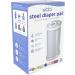 Ubbi Stainless Steel Diaper Pail - Gray | Best Diaper Disposal Solution for International Shipping - Buy Online on GoSupps.com