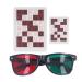 Color Blind Glasses Red Green Disinhibit Training Cards with Glasses Alleviate Inhibition Letter Amblyopia Training Reading Aids with Single Red Deck Eyesight Corrective