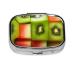 Kiwi Watermelon Printing 2 Compartment Small Pill Case Cute Small Pill Box Purse Pill Boxs Travel Pill Organizer for Pocket Purse and Travel Gifts