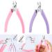 FEIlei Rhinestone Remover Nail Art Clipper Nail Art Tool Stainless Nail Cutter Scissors Pink - Buy Online on GoSupps.com