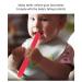 Soft Silicone Teething Tube for Toddlers - Flexible & Safe Teething Toy with Cleaning Brush | Red - Ideal for International Shipping - Buy Online on GoSupps.com