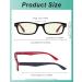 Eyekeper Computer Reading Glasses - UV Protection Anti-Blue Light Scratch-Resistant | Yellow Tinted Spring Hinges Black/Red Frames - BB40 Lens 2.25 Diopters - Buy Online on GoSupps.com