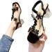 Buy HSYHKDSY Harpily Women's Mid Heel Strappy Crossover Party Wedding Prom Sandals - Stylish & Comfortable Footwear for Any Occasion - Buy Online on GoSupps.com
