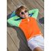 BesserBay Boys UV Shirt 1/4 Zip Rash Guard UPF 50+ Long Sleeve Kids Orange & Green Sizes 110-150 | International Shipping Available - Buy Online on GoSupps.com