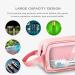 Waterproof Clear Makeup Bag with Zipper - Pink Travel Toiletry Case - Buy Online on GoSupps.com