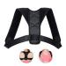 YAKAON Posture Corrector for Men and Women Premium Back Brace Support Straightener with Adjustable Shoulder Straps to Eliminate Shoulder Neck and Back Pain (L) Black-L: 27"- 36"