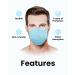 Dolce Calma KN95 Face Mask 25 Pack - Individually Wrapped, 5-Ply Multicolor Masks for Men and Women | Adjustable Nose Clip & Flexible Earloop - Buy Online on GoSupps.com