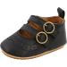 Baby Girls First Walking Shoes Mary Jane PU Leather Anti-Slip Princess Shoes - Infant Baby Shoes 0-6 Months (Black) - Buy Online on GoSupps.com