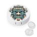 Mayan Tribal Mask Contact Lens Travel Kit Portable Cute Contact Box with Mirror for Daily Outdoor style