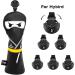Ninja Design Golf Club Headcover - Magnetic Closure, Premium Leather, Elegant Embroidery - For 3 Wood, Driver, Fairway Wood, Hybrid, Blade & Mallet Putter - 1pc - Buy Online on GoSupps.com