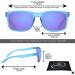 proSPORT Caribbean Blue Reading Sunglasses - Horn Rim Frame Blue Mirrored Lenses for Men & Women Non-Bifocal 2.0x Magnification | International Shipping Available - Buy Online on GoSupps.com