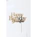 LuciaNArtGB Happy Birthday Grandpa Cake Topper (Gold)