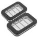 GALPADA Bo te Magn tique de Rangement Maquillage 2 Pcs Palettes Vides pour Fards Paupi res et Surligneurs Format Compact Finition Noire Mate Adapt es pour Voyage et Organisation