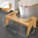 DORPU Bamboo Squatting Toilet Stool - Anti Slip Bathroom Stool for Adults - 350 lbs Load Capacity (9 inches) - Pack of 1 - Buy Online on GoSupps.com