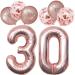 Happy 30th Birthday Balloons Women 30th Birthday Decoration Balloons 40In Rose Gold Number 30 Balloons Including Latex Happy 30th Birthday Balloons and Confetti Balloons 30-rose Gold