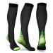 ZLYJ 3 pairs of compression socks for men and women fitness protective socks compression running socks cycling knee socks AL