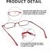 GINGEREYE Blue Light Blocking Reading Glasses 2 Pack for Women +1.50 Diopters - Compact Slim Design with Pen Clip Case - Red & Gunmetal - Buy Online on GoSupps.com