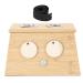 Moxibustion Box 2 Holes Bamboo Moxa Moxibustion Box Moxa Stick Holder Box Moxibustion Tool for Pain Relief Healthcare