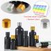Tianzd 50ml Gloss Black Glass Bottles - 6 Pack with Gold Caps | Empty Essential Oil Perfume & Aromatherapy Bottles - Buy Online on GoSupps.com