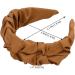 Bellisia Headbands for Women's Hair Black Ruched Headbands Brown Ruffled Wide Headbands Fabric Hair Bands Fashion Hairband Designer Turban Hair Accessories for Girls Black and Brown - Buy Online on GoSupps.com
