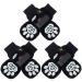 PUPTECK Double Sides Anti-Slip Dog Socks 3 Pairs Soft Paw Protector with Adjustable Straps Strong Traction Control for Indoor Hardwood Floors Medium (Pack of 6) Black(Rainbow)
