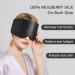 OLESilk 100% Natural Mulberry Silk Sleep Mask - Large Size Adjustable Eye Mask for Men and Women - Black - Buy Online on GoSupps.com