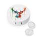 Watercolor Reindeer Cute Contact Lens Case Travel Portable Round Contact Storage Box Kit with Mirror for Daily Outdoor