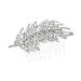 Ipetboom Wedding Hair Pin Rhinestone Barrettes Bridal Hair Accessories Rhinestone Hair Clip Flower Hair Accessories Pearl Hair Accessories Bridal Headpieces for Wedding Bride Comb Alloy