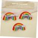 ABOOFAN 2 Pairs Rainbow Barrettes Snap Side Clamp Snap Hair Clip Colorful Hair Clips Rainbow Eardrop Props Kid Crafts Supplies Cotton Rainbow Pendant Girl Cartoon Alloy Flower Hairpin - Buy Online on GoSupps.com
