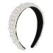 ACO-UINT Pearl Headband for Women White Faux Pearl Hairband Bridal Headband Padded Headband with Pearl for Girls Party Wedding Hair Accessories for Women Flower Girl