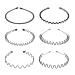 MapofBeauty Metal Hair Bands Hoop 6 pieces Wavy Spring Headbands Non Slip Sports Fashion Headwear Accessories (Black)