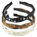 scicent Wedding Hair Accessories for Women 3 Pieces Crystal Rhinestone Headband Diamond Jeweled Sparkly Glitter Bling Head Bands Cross Hair Bands Thick Hair Hoops for Girls - 29816