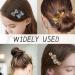 400 Pcs Hair Pins Kit for Girls and Women - 100 Bobby Pins, 100 U Hair Pins, 200 Black Rubber Hair Bands - Ideal for All Hair Types (Black/Gold) - Buy Online on GoSupps.com