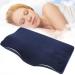 Memory travel cushions eyelash extension Special ergonomic pillows Cotton Sleeping neck support headrest groove positioning neck guidance pain to alleviate (dark blue)