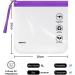 ECOHUB Airport Security Liquids Bags - 2 Pack Clear Travel Toiletry Bags with Strap - Airline Approved - Purple - Buy Online on GoSupps.com