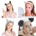 AHONEY Animals Ears Headbands - 4Pcs Cute Coral Fleece Makeup Spa Headbands for Women and Girls - Buy Online on GoSupps.com